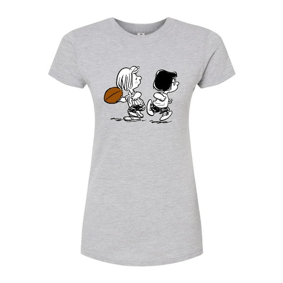 Peanuts - Marcie Patty Football - Juniors Fitted Graphic T-Shirt