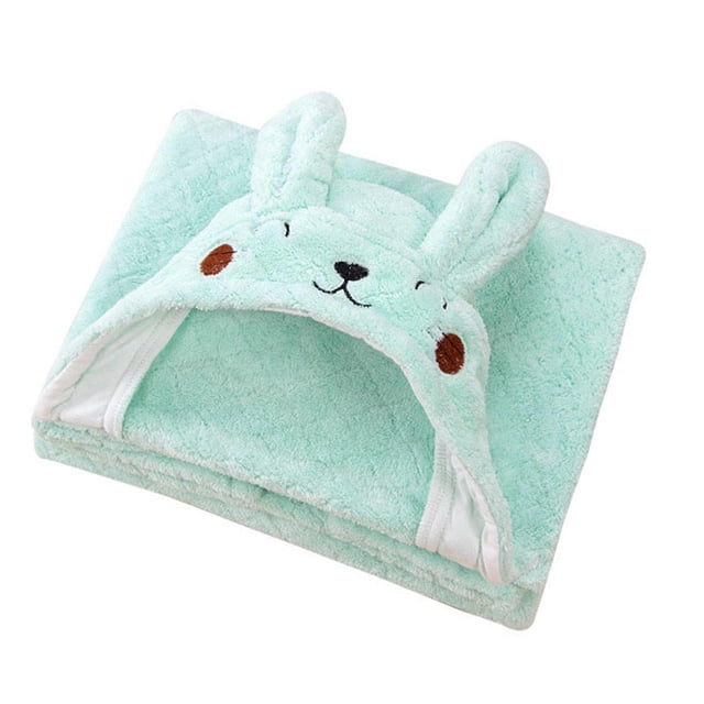 Soft Baby Hooded Bath Towel Sleepwear for Baby Toddler Newborn Ultra-Absorbent Cartoon Quick-Drying Bathrobe Blanket