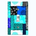 thumbnail image 1 of Metal Light Switch Plate Cover Safari African Tribal Art Pattern Teal SFR008, 1 of 13