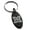 Black, variant on Stainless Steel Aztec Freedom Rune Engraved Small Oval Charm Keychain Keyring