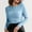 Blue, variant on Fznquz Dressy Casual Tops for Women Under $10 Black Long Sleeve Plain Tee Slim Fit Trendy Crewneck Womens T Shirts