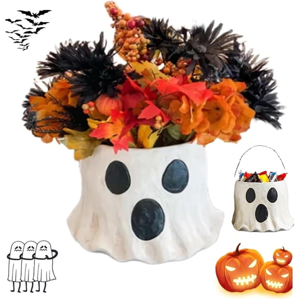 Cubo de fantasmas de papel Mache XINYU maceta fantasma espeluznante pequeño
