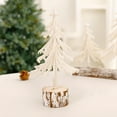 thumbnail image 4 of Christmas Tree 10.24inch Artificial Christmas Trees Mini Sisal Snow Frost Trees with Wooden Base European Style White Desktop Christmas Tree for Christmas Party Home Table Craft Decorations, 4 of 7