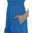 thumbnail image 6 of Falling Flowers Women's Smocked Fit & Flare With Ruffle Details Short Dress, Sizes XS-XL, 6 of 7
