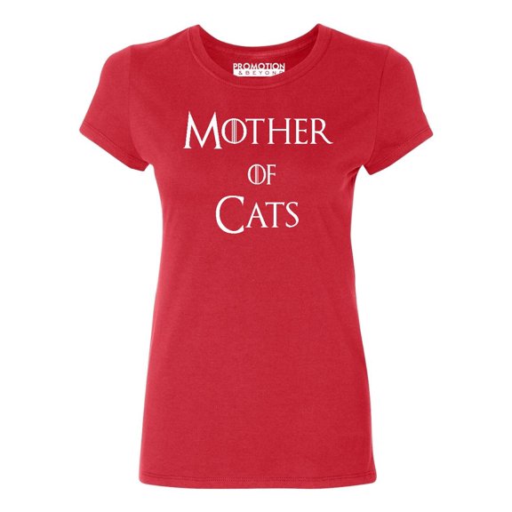 P&B Mother of Cats Funny Women's T-shirt, Red, 2XL
