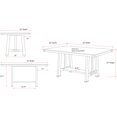 thumbnail image 3 of Room Designs Dining Table Walnut / White Smoke Transitional Rectangle, 3 of 4