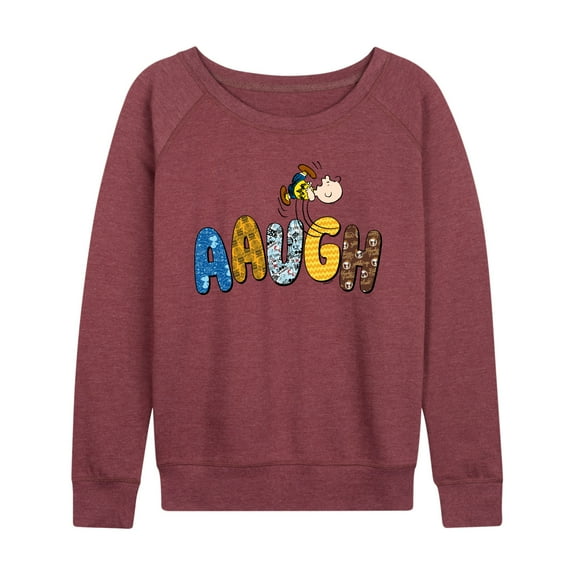 Peanuts - Aaugh Pattern Charlie Brown - Women's Lightweight French Terry Long Sleeve Shirt