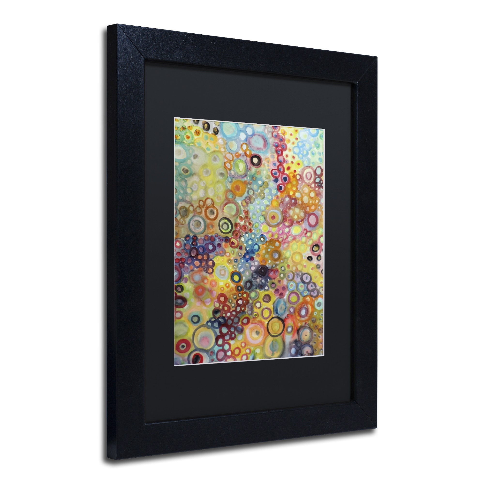 Trademark Fine Art "Cellulaires" Canvas Art by Sylvie Demers, Black Matte, Black Frame