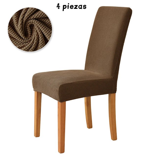 Fundas elásticas para sillas de comedor con tela Jacquard texturizada a cuadros, funda para silla Parsons, protectores gruesos para sillas