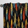 thumbnail image 5 of Designart "Tribal Feather Tapestry" Abstract Room Darkening Curtain Single Panel, 5 of 6