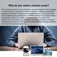 thumbnail image 4 of Universal Webcam Cover Obturador Cámara Cover Laptop Teléfono móvil Len Privacidad Pegatinas Inevent EL013117-02, 4 of 4