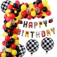 thumbnail image 1 of Globos Metálicos y de Látex  Decorativos para Cumpleaños Alusivos a  Race Cars en color Blanco y Negro, 1 of 7