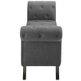 thumbnail image 3 of Contemporary Modern Urban Designer Living Room Lounge Club Lobby Accent Chair Bench, Fabric, Grey Gray, 3 of 6