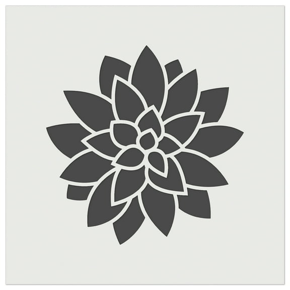 Beautiful Succulent Flower Plant DIY Cookie Wall Craft Stencil - 5.5 Inch