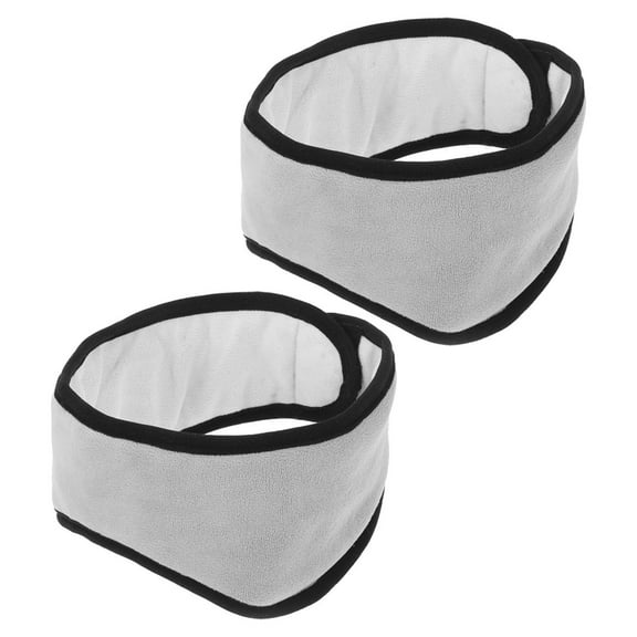 LEORX Winter Ear Muffs For Women Grey Cotton Cloth 2Pack