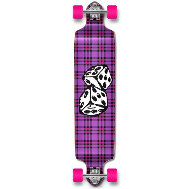 YOCAHER Longboard Planche à Roulettes Professionnelle à Vitesse Abaissée Complète (Dé)