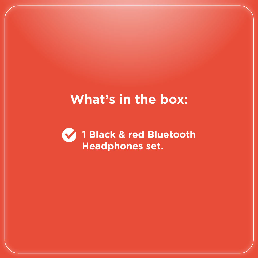 RadioShack Black/Red Bluetooth Headphones