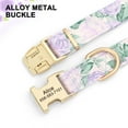 thumbnail image 5 of Pet Artist Personalized Floral Nylon Dog Collar with Big Flower Customized Metal Buckle Engraved for Pets, 5 of 10