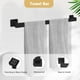 thumbnail image 3 of Juego de Accesorios para Baño 5 Piezas, Toallero Baño, Portarrollos de Papel Higienico, Toallero Barra, 2 Gancho para Cocina, Acero Inoxidable(Negro), 3 of 9