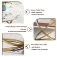 thumbnail image 7 of ASYA Natural Stone Coffee Table, 31.5'' White Marble Center Table for Living Room, Gold Metal Legs, 7 of 7