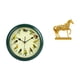 thumbnail image 1 of Reloj de pared con sonido de pájaros cantores de 10 pulgadas, reloj de pared musical con sonido de pájaros, estatuas de caballos, figuritas de resina, 1 of 8