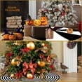 thumbnail image 4 of Reversible Halloween Christmas Tree Skirt 36 Inch Black White Lollipop Christmas Tree Skirt Halloween Black and White Annual Rings Tree Mat for Home Xmas Trees Holiday Decoration (Black White), 4 of 6