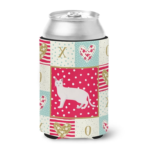 Carolines Treasures Khao Manee 1 Cat Love Can or Bottle Hugger Can Hugger multicolor