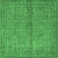 thumbnail image 1 of Ahgly Company Indoor Square Oriental Emerald Green Industrial Area Rugs, 7' Square, 1 of 4