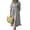 Black stripes, variant on Women's Summer Striped Midi Long Shirt Dress Casual Loose Short Sleeve Button Down Dress