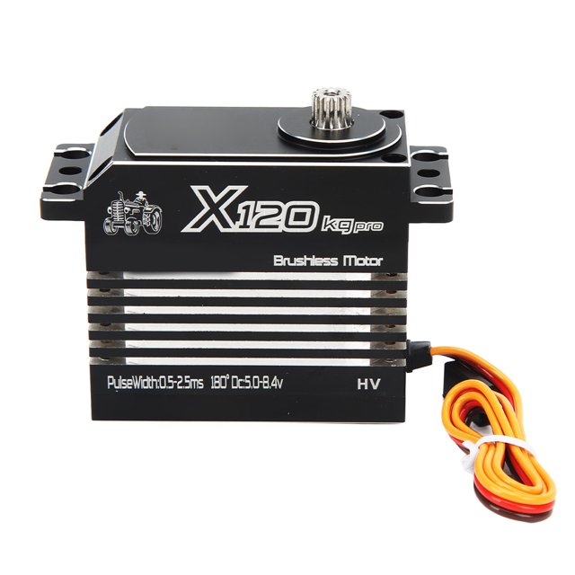 Servo digital RC, 120 kg, servo digital con engranajes metálicos sin escobillas de alta velocidad, tecnología de vanguardia