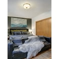 thumbnail image 7 of Z-Lite 220F3-HBR Arlington 14 Inch Flush Mount Ceiling Light, Brass, 7 of 7
