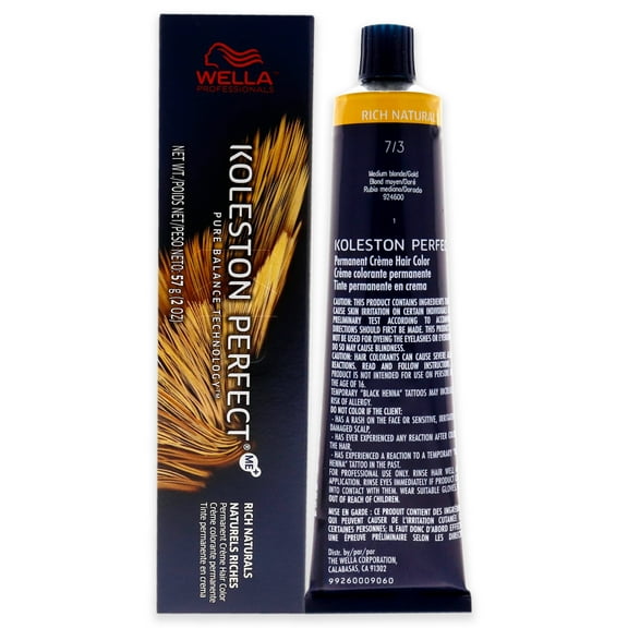 Koleston Perfect Permanent Creme Hair Color - 7 3 Medium Blonde-Gold
