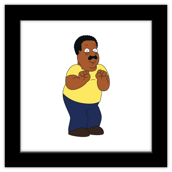 Gallery Pops Family Guy - Cleveland Brown Wall Art, Black Framed Version, 12" x 12"