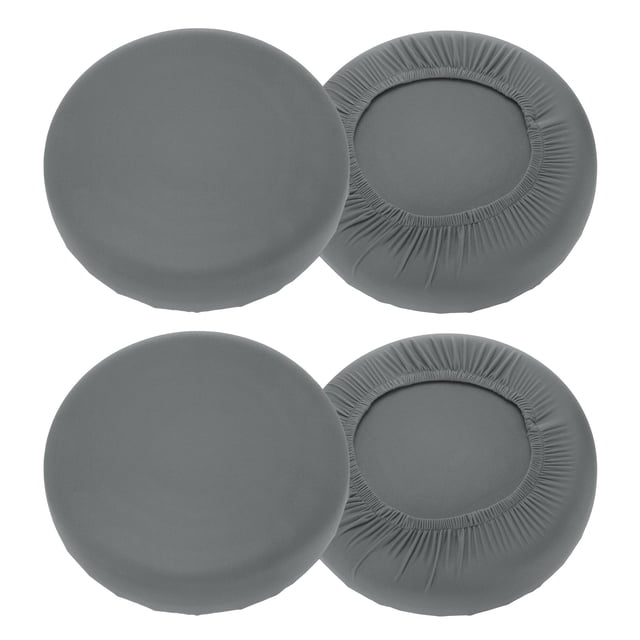 Uxcell 4 Paquete de Fundas para Taburetes Redondas de 16-20" Lavables a Prueba de Polvo con Funda Antideslizante de Color Gris Polvoriento Fluorescente