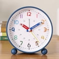 thumbnail image 2 of Reloj despertador educativo para niños, silencioso, de metal azul, 150 g, 2 of 2