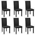 thumbnail image 4 of vidaXL Dining Chairs Side Chair with Solid Wood Legs for Kitchen Faux Leather, 4 of 19