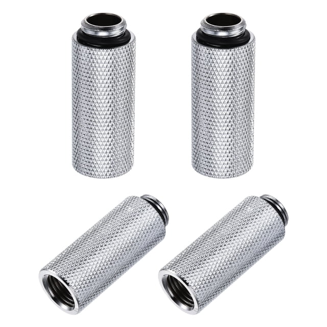 Unique Bargains Male to Female Extender Fitting G1/4 x 40mm for Computer Water Cooling System Silver 4pcs