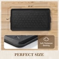 thumbnail image 3 of SIXHOME Heavy Duty Rubber Boot Tray Waterproof Non Slip Shoe Mat with Lip Durable Entryway Shoe Organizer Tray for Front Door Indoor Outdoor Muddy Shoes Storage 17“x27" Geometric Black, 3 of 8