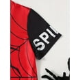 thumbnail image 5 of Fdqin Boys Shorts Sets 4Pcs Spider Print Short Sleeve T-Shirt and Sports Shorts Summer Outfits for Kids Black red 11-12 Years, 5 of 7
