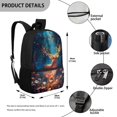thumbnail image 5 of HUIACONG Moon Star Mushroom Print Backpack for Girls Boys for Students Ages 6-18 Large Capacity Water Resistant for Elementary Middle High School Back to School Daily Use, 5 of 6
