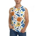thumbnail image 2 of Fotbe Men's Flower Print Men's Sleeveless Muscle Tank Tops Casual T-Shirts for Gym Workout Beach-Medium, 2 of 8