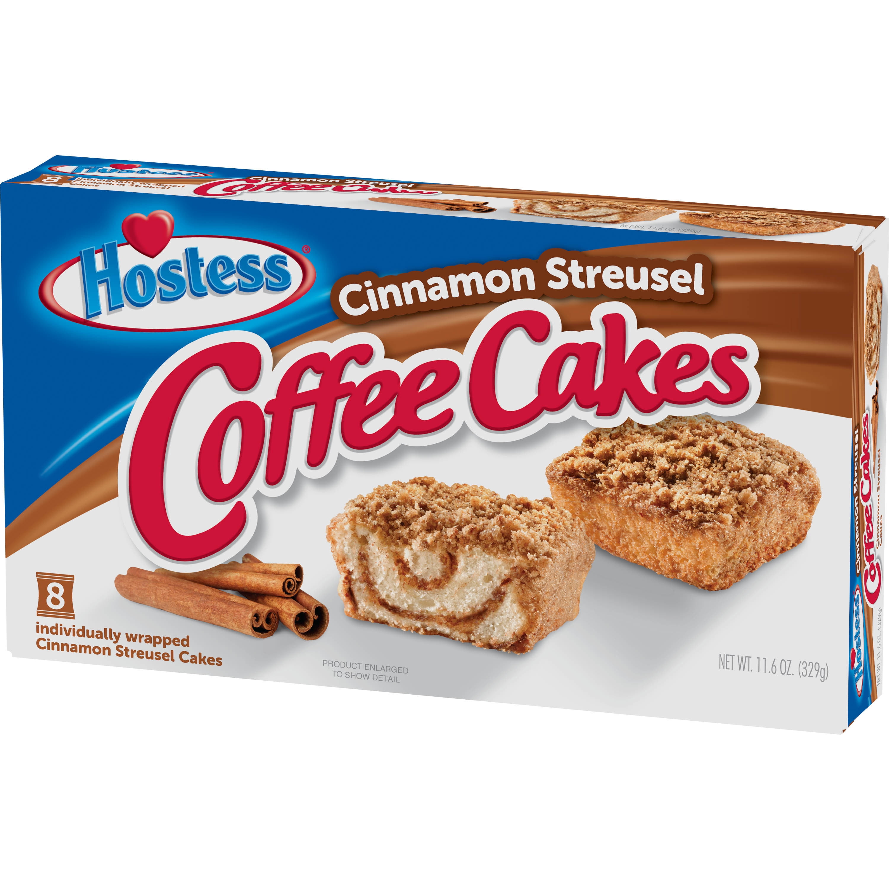 HOSTESS SNOBALLS, Coconut-Covered Chocolate Cake, Creamy Filling, 6 Count   10.5 oz and HOSTESS Cinnamon Coffee Cake, Topped with Streusel, Individually Wrapped, 8 Count, 11.6 oz(2 Packs)