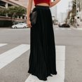 thumbnail image 4 of Sngxgn Women's Long Summer Fall Skirt Elegant High Waist Party Flared A-Line Midi Skirts(Black,S), 4 of 4