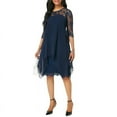 thumbnail image 7 of Spring And Summer Women's Elegant Lace Chiffon Dress, 7 of 7
