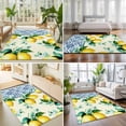 thumbnail image 4 of Area Rugs 4'x6'. Lemon Carpet Runner Indoor Outdoor Rugs Home Decor Aesthetic, Summer Green Botanical Blue and White Porcelain Non Slip Mats Washable Accent Rug for Living Room Bedroom, 4 of 8