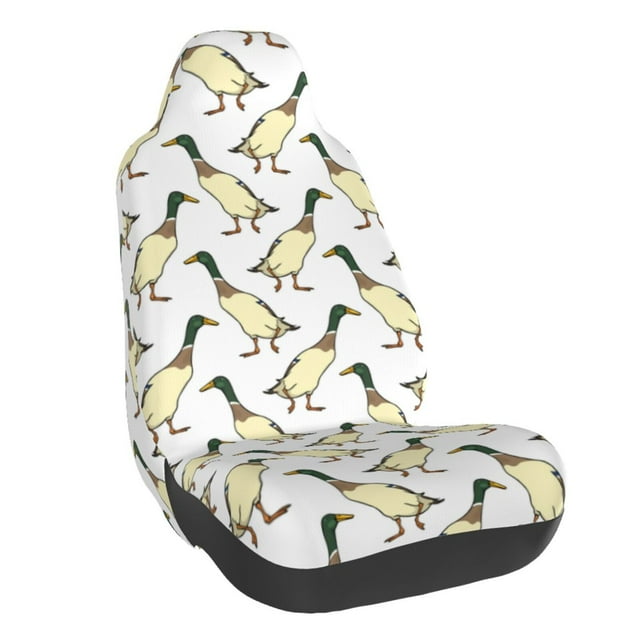Wukai Mallard Ducks Full Set Car Seat Covers with Soft Padding Universal Auto Front Seats Protector and Cushion Mat