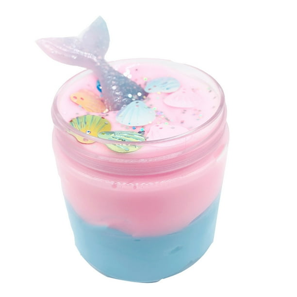 Fidget Toys Beautiful Mermaid Mud Mixing Cloud Slime Putty Scented Stress Kids Clay Toy Pink