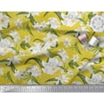 thumbnail image 2 of Soimoi Velvet Fabric Leaves & Lily Floral Fabric Prints by Yard 58 Inch Wide, 2 of 3