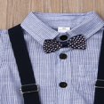 thumbnail image 3 of Baby Boy Gentleman Suit Formal Romper Suspender Shorts Clothes, 3 of 5