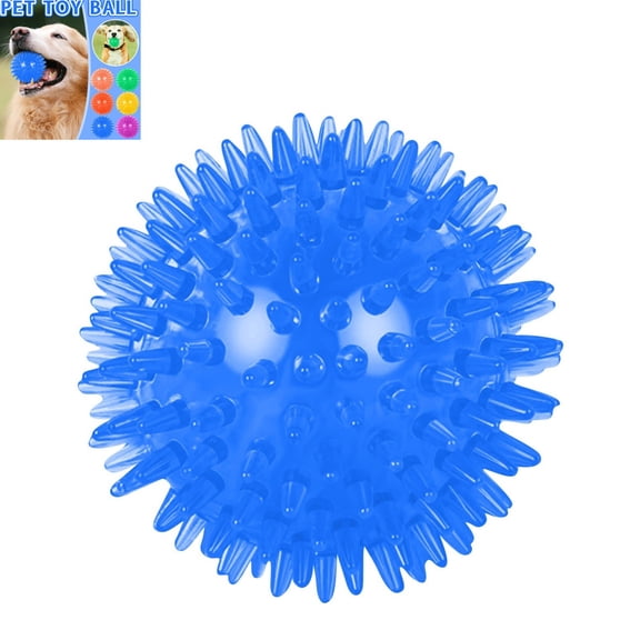 High Elastic Spiky Squeaky Dog Toy Ball Pet Teeth Cleaning Play Ball Interactive Play Toy for Small Medium Dogs